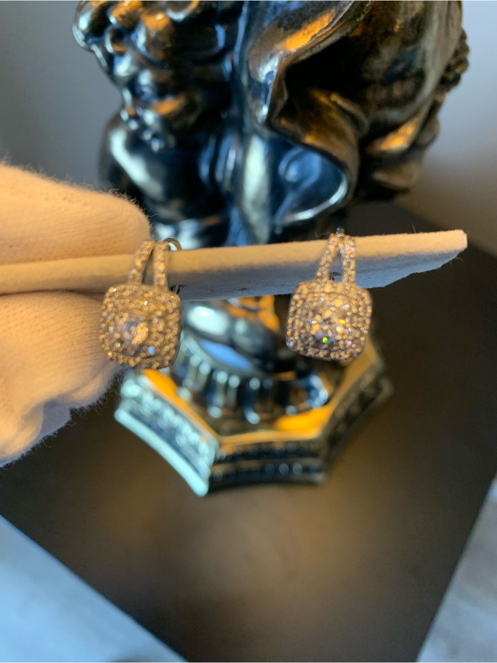 Sparkling drop Earrings - Sterling Silver stamped 925